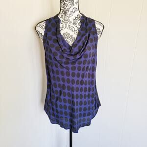 Ella Moss Polka Dot Cowl Neck Tank